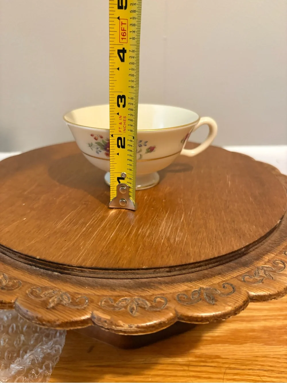 Lenox Floral Footed Teacup with Gold Trim